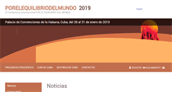 Desktop Screenshot of porelequilibriodelmundocuba.com