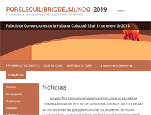 Tablet Screenshot of porelequilibriodelmundocuba.com